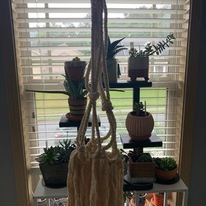 Handmade plant pot holder.